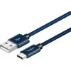Kabelis YENKEE YCU 301 BE USB-A 2.0 / USB-C 1 m Fialov