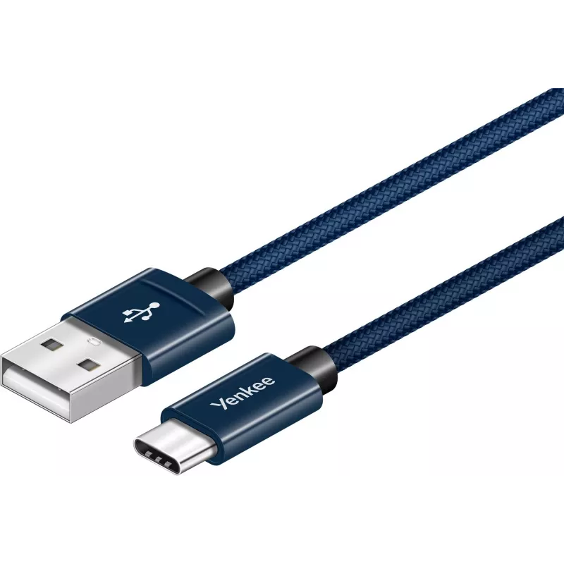 Kabelis YENKEE YCU 301 BE USB-A 2.0 / USB-C 1 m Fialov