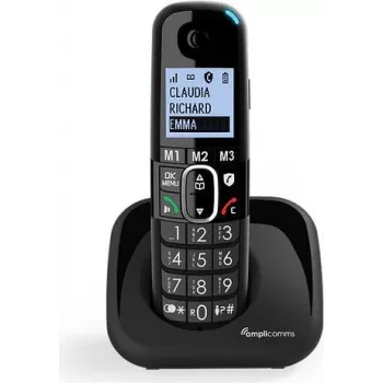 amplicomms BigTel 1500 DECT telefonas su skambučio identifikavimu juodas (ATL1423327)