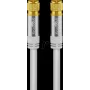 Goobay SAT antenos laidas (135 dB tipas), 4x ekranuotas, 1 m, baltas - auksuotas, F-kištukas > F-kištukas (70598)