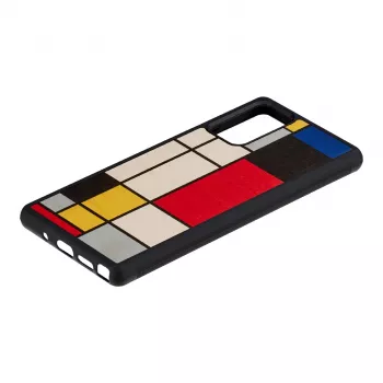 Apsauginis dėklas iš medžio Man and Wood Galaxy Note 20 Mondrian Wood Black