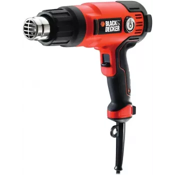 Šilumos pistoletas Black & Decker KX2200K-QS — 2000 W, 720 L/min, iki 645 °C, pistoletinė rankena, 900 g