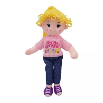 TULILO Olivia skudurinė lėlė 40 cm – minkštas audininis žaislas vaikams