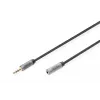 Digitus Audio ilginimo kabelis 3.5mm kištukas – 3.5mm lizdas 1.8m Juodas