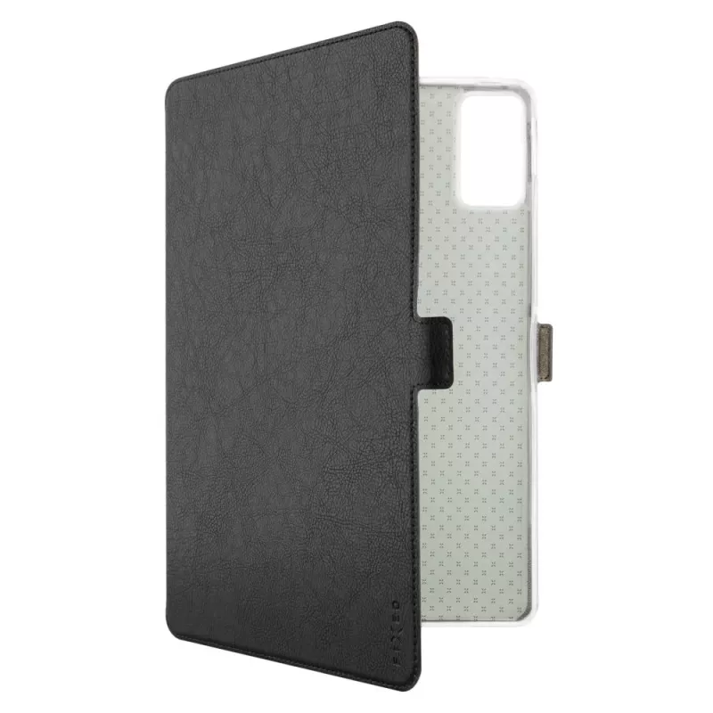 Knyginio tipo apsauginis dėklas FIXED, skirtas Xiaomi Redmi Pad SE 11 colių, sulankstomas stovas, juodos spalvos
