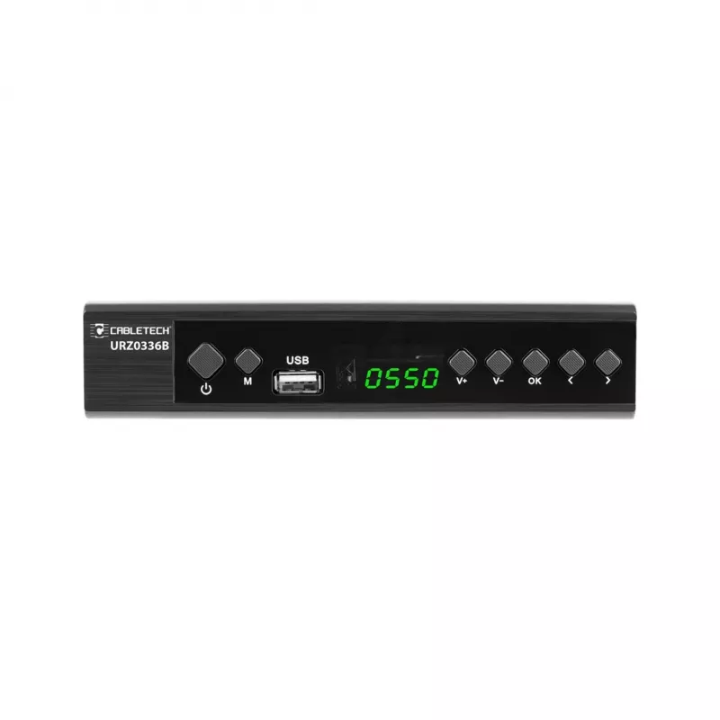 Skaitmeninis TV imtuvas Cabletech URZ0336C DVB-T/T2 H.265 antžeminis tuneris, 470–862 MHz, 1 tuneris, HDMI, USB, SCART