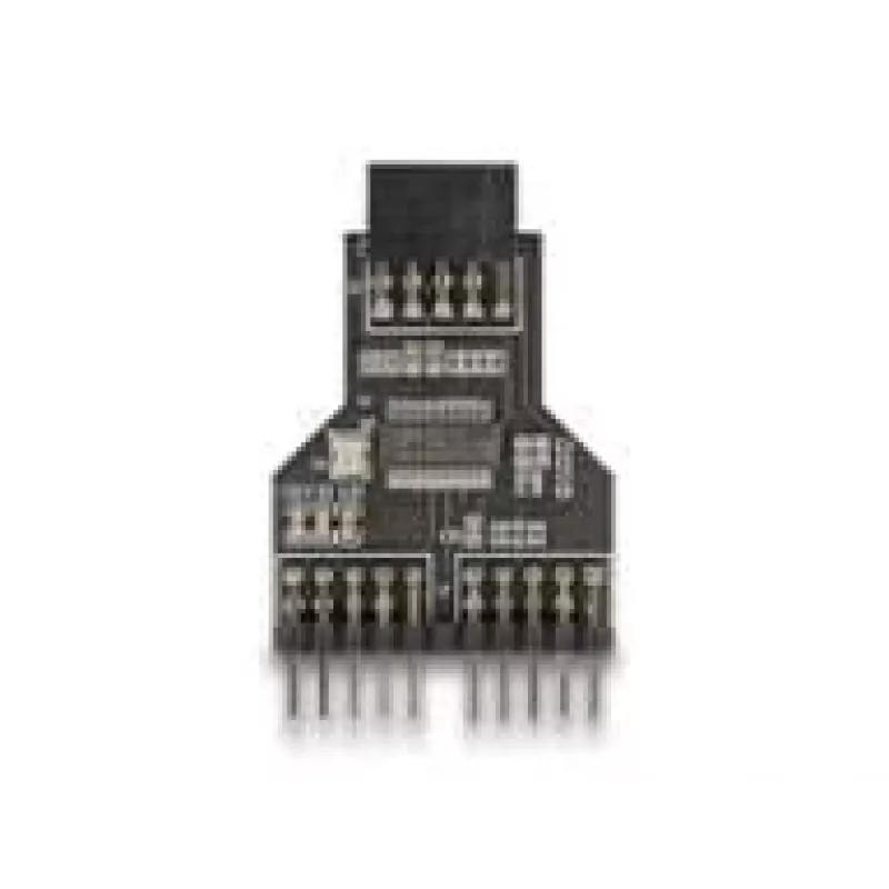 DeLOCK 60045 lyties keitiklis 9 kontaktų USB 2.0 2 x 9 kontaktų šukos juodas