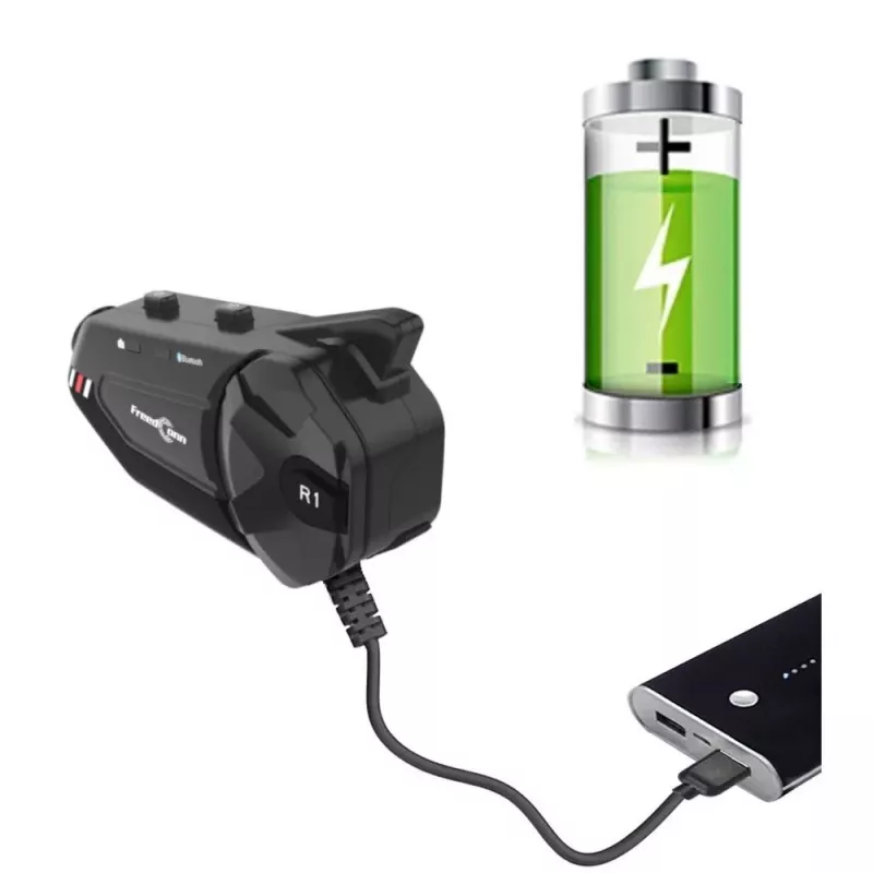 Belaidis motociklininkų šalmo interkomas FreedConn R1 PLUS E su kamera, Bluetooth 5.0+EDR, 1000 m atstumu, IP65, FM, 1080p vaizdo įrašu, 30 h pokalbio laiko