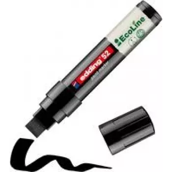 Marker Edding 52 EcoLine juodas antgalis 4.0–15.0 mm, juodas rašalas, papildomas korpusas