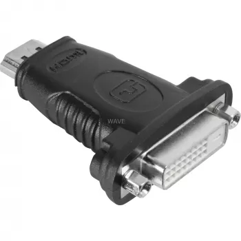 Wentronic Goobay HDMI™ / DVI-D adapteris, HDMI standartinis kištukas (A tipas), juodas - 19 kontaktų HDMI™ kištukas > DVI-D (24+1) lizdas (68098)