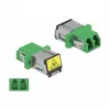 DeLOCK 86897 Optinis skaidulų movos adapteris LC Duplex motina – LC Duplex motina vienmodis žalias