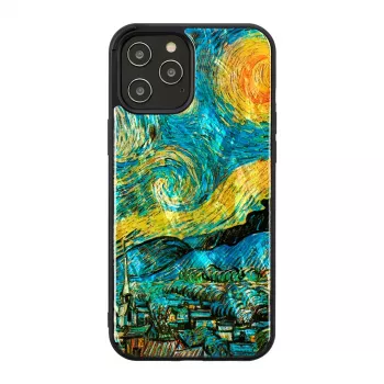 Apsauginis dėklas iKins Apple iPhone 12 Pro Max — žvaigždėtos nakties juoda