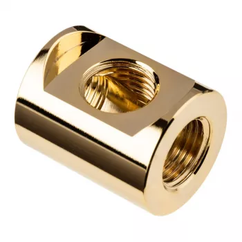 EK-Quantum Torque Splitter 3F T Gold – Žalvarinis auksinis skirstytuvas 28 mm aukščio, 23 mm skersmens