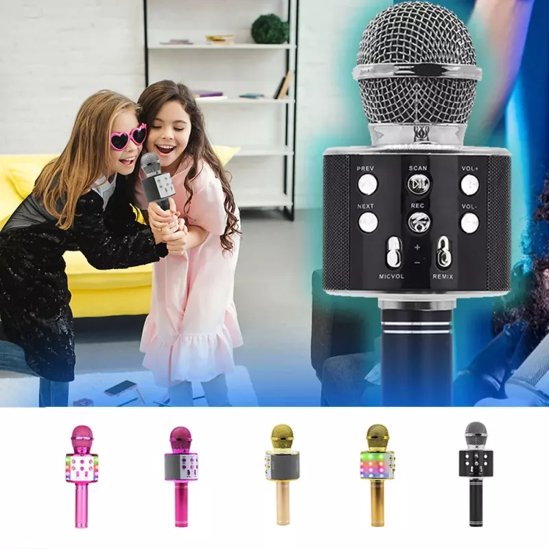 Manta MIC20-GL Gold karaoke mikrofonas su garsiakalbiu