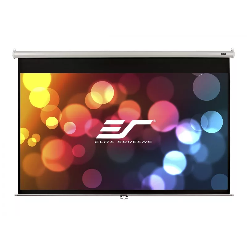 Elite Screens Manual Series M119XWS1 119 colių rankinė pakeliama projekcinė drobė 1:1, balta