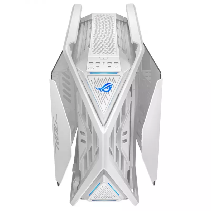 ASUS ROG GR701 Hyperion White, PC korpusas, Baltas, ATX, EATX, micro ATX, Mini-ITX, Aliuminis, Daugiaspalvis, Priekis