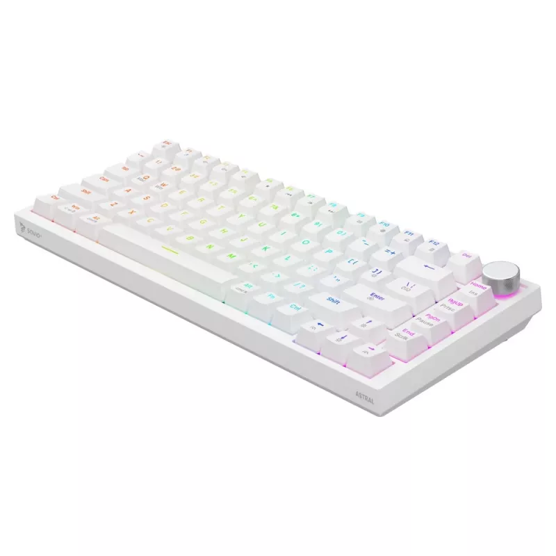Savio ASTRAL WHITE JADE klaviatūra žaidimams USB QWERTY US International