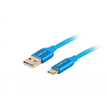 Lanberg CA-USBO-22CU-0010-BL USB kabelis 1 m USB 2.0 USB C USB A Mėlynas