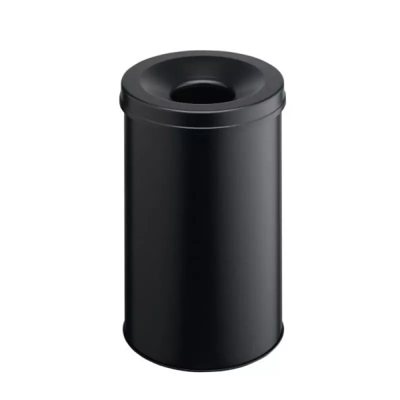 Dėžė atliekoms apvali plieninė juoda Durable 330601