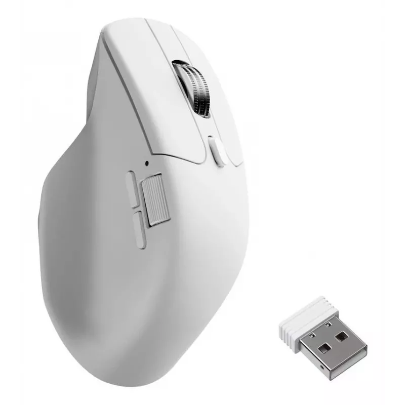 Pelytė Keychron M6 dešinei rankai RF belaidė + Bluetooth + USB-C optinė 30000 DPI balta