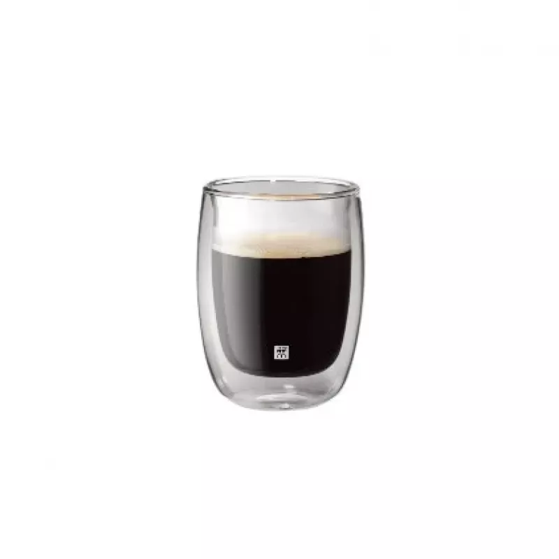 Dvigubo sienelės borosilikatinis stiklinis indas ZWILLING 39500-076, 200 ml, skaidrus, 2 vnt. rinkinys