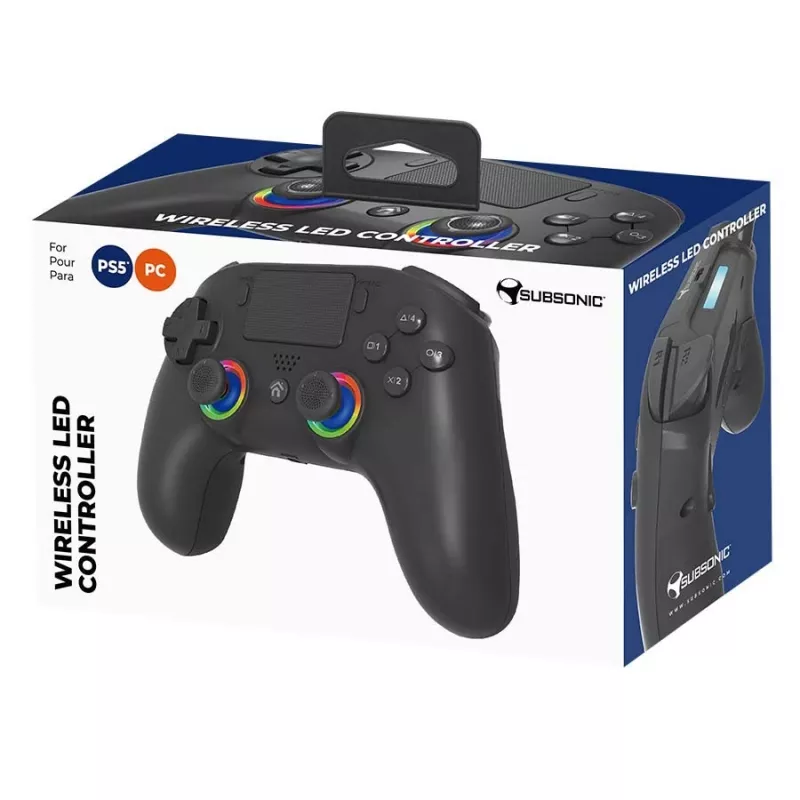 Belaidis žaidimų pultas Subsonic PS5 LED valdiklis, juodas