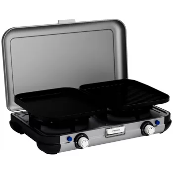Nešiojama kepsninė Campingaz 2213311 — 2 zonos, 5,4 kg, 490×350 mm, juoda/pilka/sidabrinė