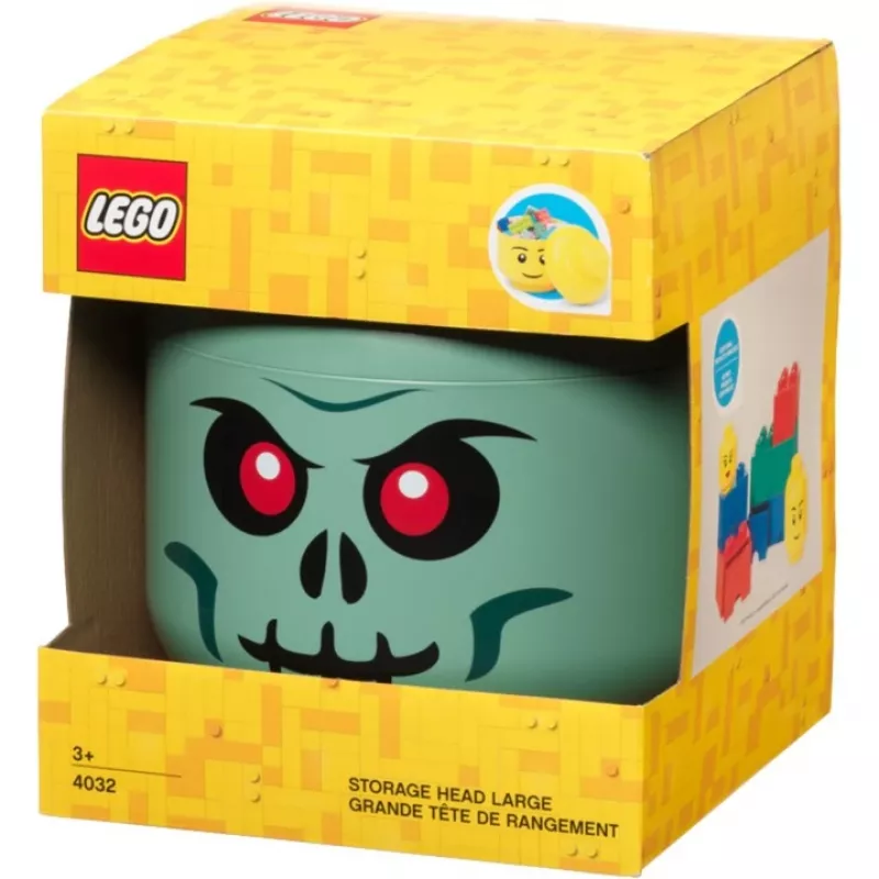 LEGO Storage Head Skeleton dėžutė juoda/raudona, didelė