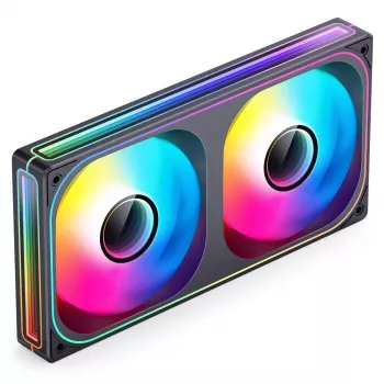 Aušinimo ventiliatorius Jonsbo ZB-240 240mm ARGB PWM juodas — Infinity Mirror dizainas