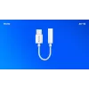USB Type-C (M) – Jack 3,5 mm (M) garso adapteris baltas SAVIO AK-52