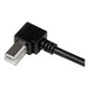 StarTech.com USBAB2MR USB 2.0 A–B kabelis su kampiniu B kištuku, kištukas/kištukas, 2 m, juodas