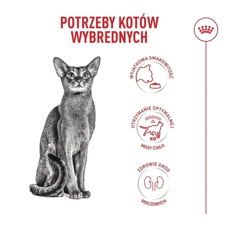 Sausas kačių ėdalas Royal Canin Exigent Fussy 400 g – suaugusioms katėms su paukštienos skoniu, 40% baltymų, 17,5% riebalų