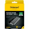 Power bank Intenso 7350050 – 20000 mAh, 1× USB-A + 2× USB-C, 100 W bendra galia, juoda/pilka