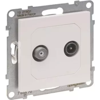 Legrand SEANO vieno išėjimo TV-SAT lizdas 765170 2 kabeliams ir HD-TV, juodos spalvos 5 (765170)