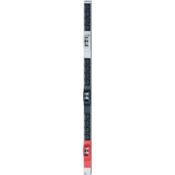 Bachmann Zero U-Space IT Basic maitinimo paskirstymo blokas — 12× C19 lizdų, 3 m laidas, 400 V, 32 A, 1075×47×44 mm