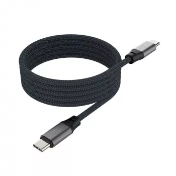 USB-C į USB-C magnetinis pintas laidas FIXED FIXDBM-CC12-GR, USB 2.0, 1,2 m, pilkas