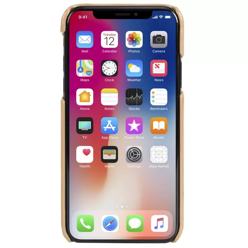 Krusell Sunne 2 Card dėklas iPhone XS Max 16,5 cm smėlio spalvos
