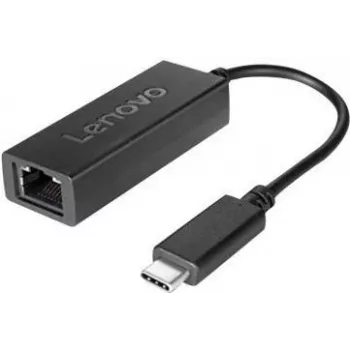 Lenovo USB-C į Ethernet adapteris – tinklo adapteris – USB-C – Gigabit Ethernet x 1 – FRU – skirtas ThinkCentre M75, M75t Gen 2, M90q Gen 2, ThinkPad T15p Gen 2, ThinkSmart Core