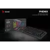 Savio Phenix SAVGK-RED belaidė mechaninė klaviatūra (82 klavišai, 75 %, Gateron Pro, RGB, RF 2,4 GHz / Bluetooth / USB)