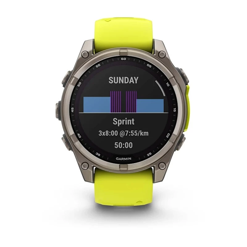 Garmin fenix 8 3,3 cm (1,3 colio) 47 mm skaitmeninis jutiklinis ekranas 260 x 260 pikselių titano korpusas su Wi-Fi ir GPS palydovine navigacija