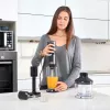 Panardintuvas Black & Decker BXHBA1500E — 1500 W rankinis blenderis su nerūdijančio plieno kotu, 20 greičių, smulkintuvu, plaktuvu, pulsavimo režimu
