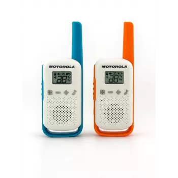 Motorola Talkabout T42 racija, 2 vnt. pakuotė (oranžinė-mėlyna)