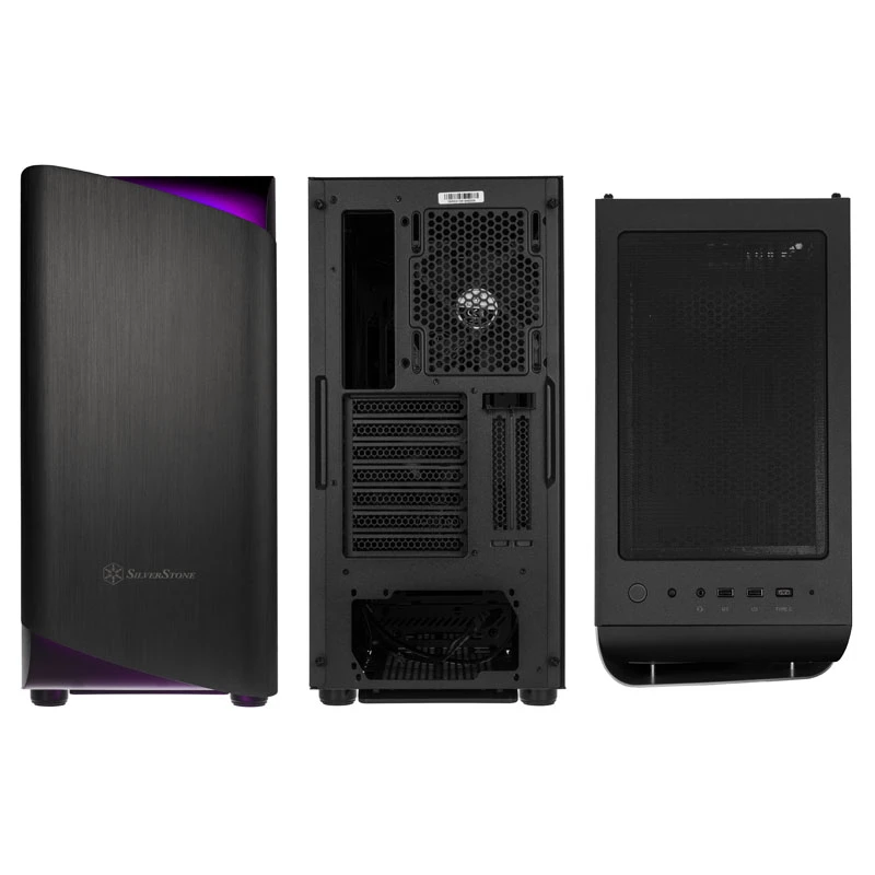 SilverStone Seta A1 Midi-Tower, grūdintas stiklas – juoda
