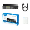 Cudy GS1010PS2 tinklo jungiklis, nevaldomas, Gigabit Ethernet (10/100/1000), PoE, juodas