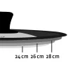 Hama 111545 stiklinis dangtis su silikoniniu apvadu juodas, permatomas