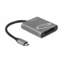 Card Reader DeLOCK 91741 USB 3.2 Gen 1 Type-C juodai pilkas