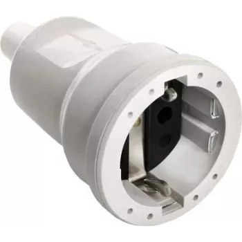 Gyslinė jungtis su apsauginiu laidu as - Schwabe 62223, PVC, 230 V, pilka, IP20 (62223)