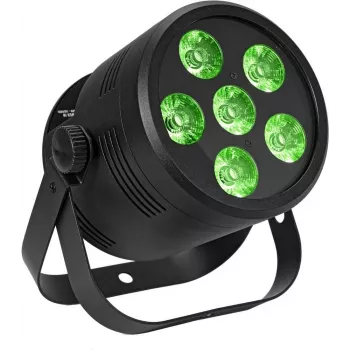 EUROLITE Silent Par 6 QCL Floor LED prožektorius RGBW 6x4W, kompaktiškas grindinis par