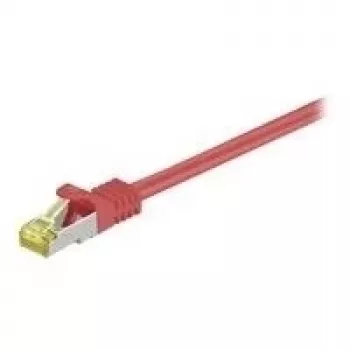 Wentronic GoobayCat.7 Raw kabelis su jungtimis, S/FTP (PiMF), raudonas, 30 m - LSZH be halogenų, varis, RJ45 kištukas (91679)