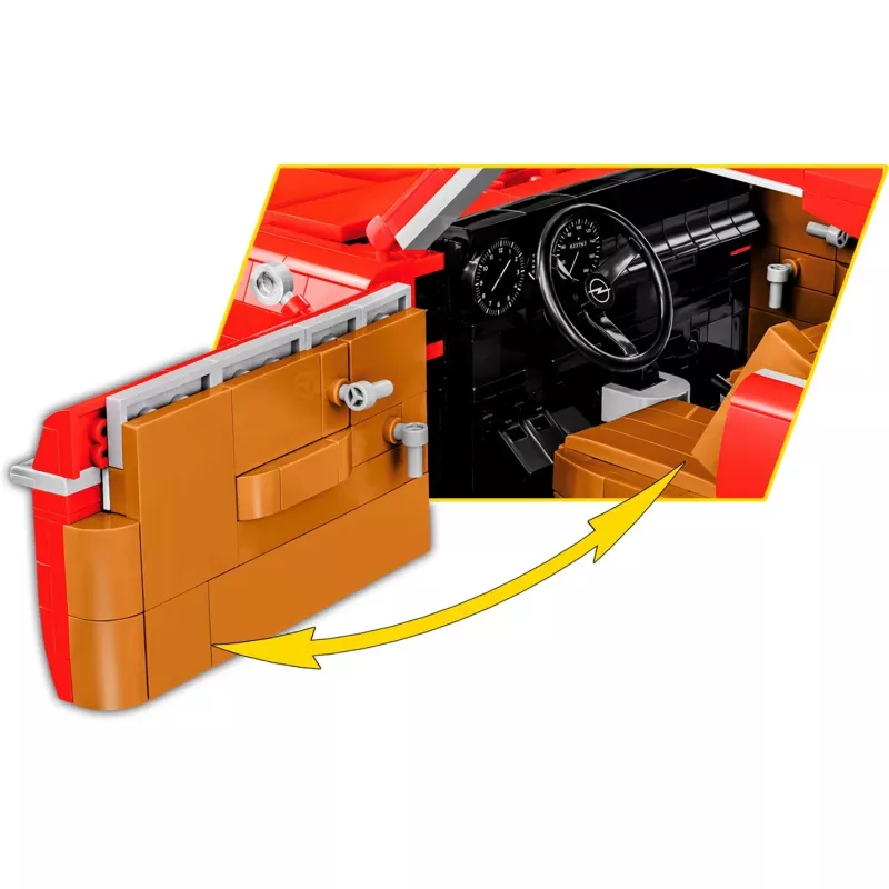 Konstrukcinis žaislas Cobi Opel Rekord C Coupe mastelis 1:12 modelis COBI-24345, kolekcinis statybos rinkinys